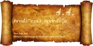 Arnóczki András névjegykártya